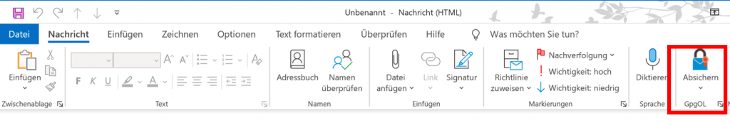 Abschluss der Installation von Gpg4win und Integration in Ihr Microsoft Outlook Konto um Ihre E-Mails verschlüsseln.